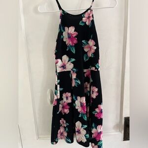 Floral Black and Pink Dress